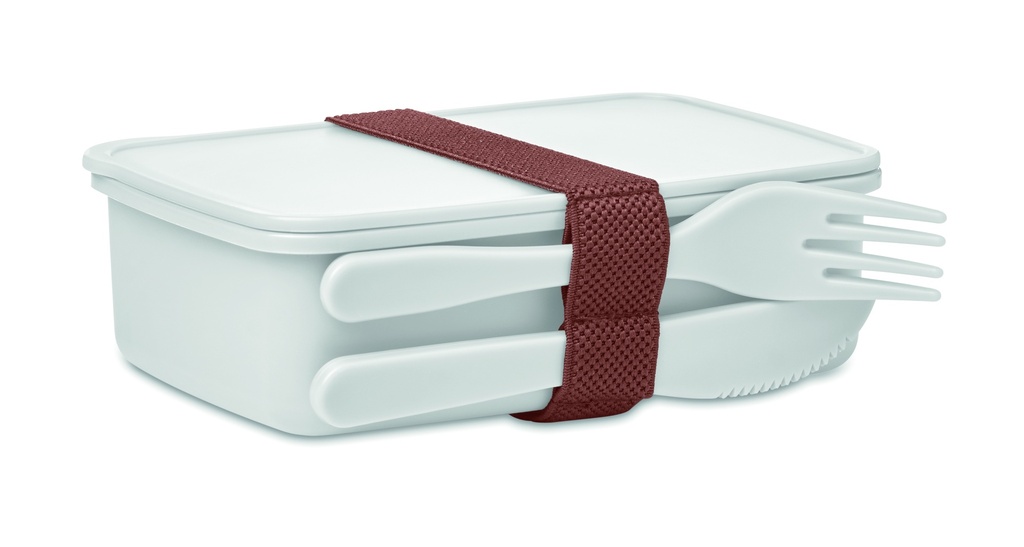 Lunchbox ze sztuccami MO6254-06 - Bialy