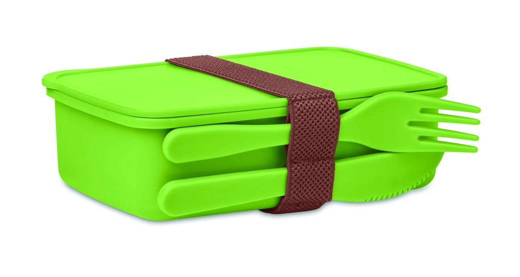 Lunchbox ze sztuccami MO6254-48 - Limonka