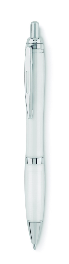Długopis z RPET - Przezroczysty Bialy