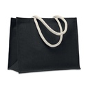 Torba jutowa, baweln. uchwyt MO6443-03 - Czarny