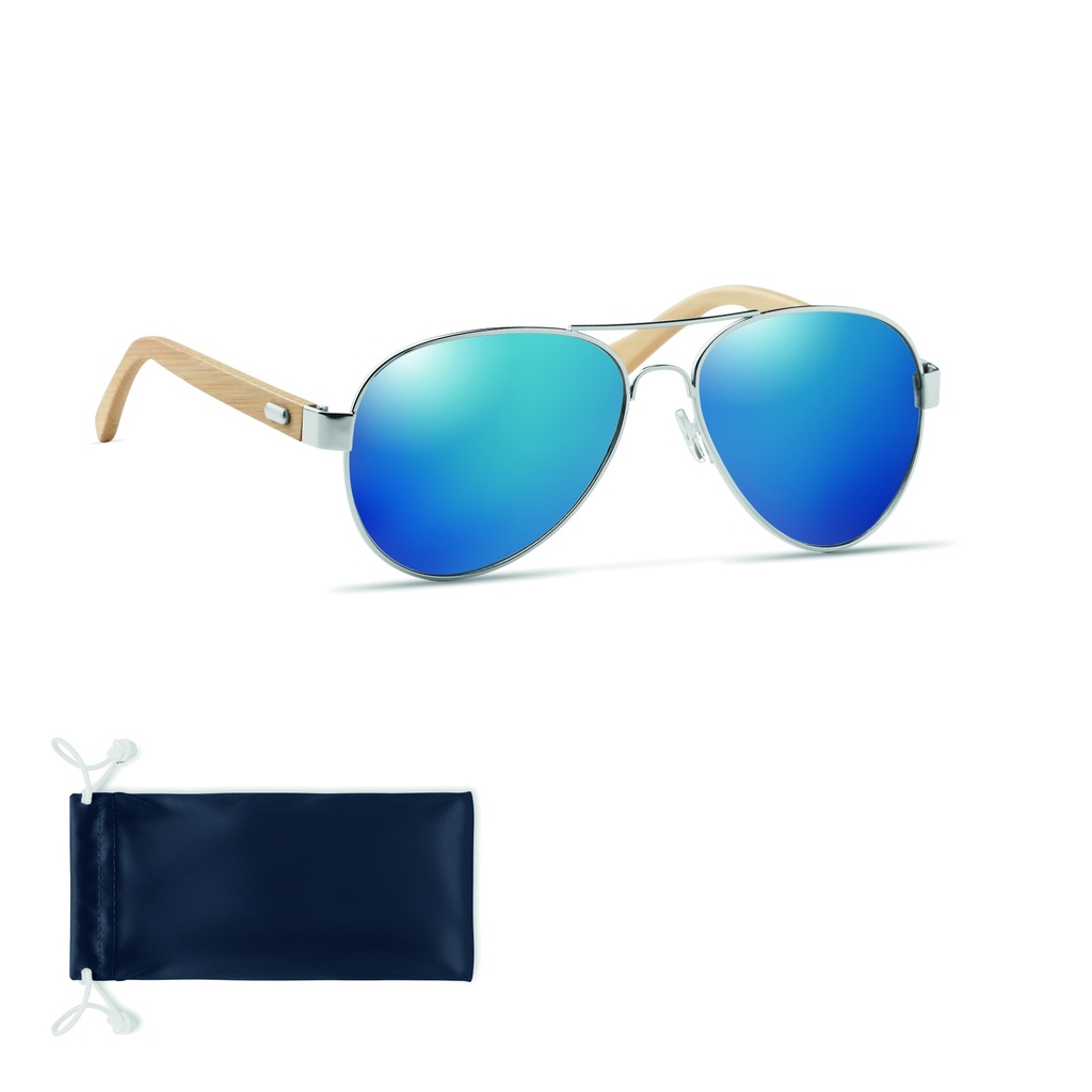 Bambusowe okulary przeciwslon. MO6450-04 - Niebieski