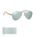 Bambusowe okulary przeciwslon. MO6450-17 - Srebrny Blyszczacy