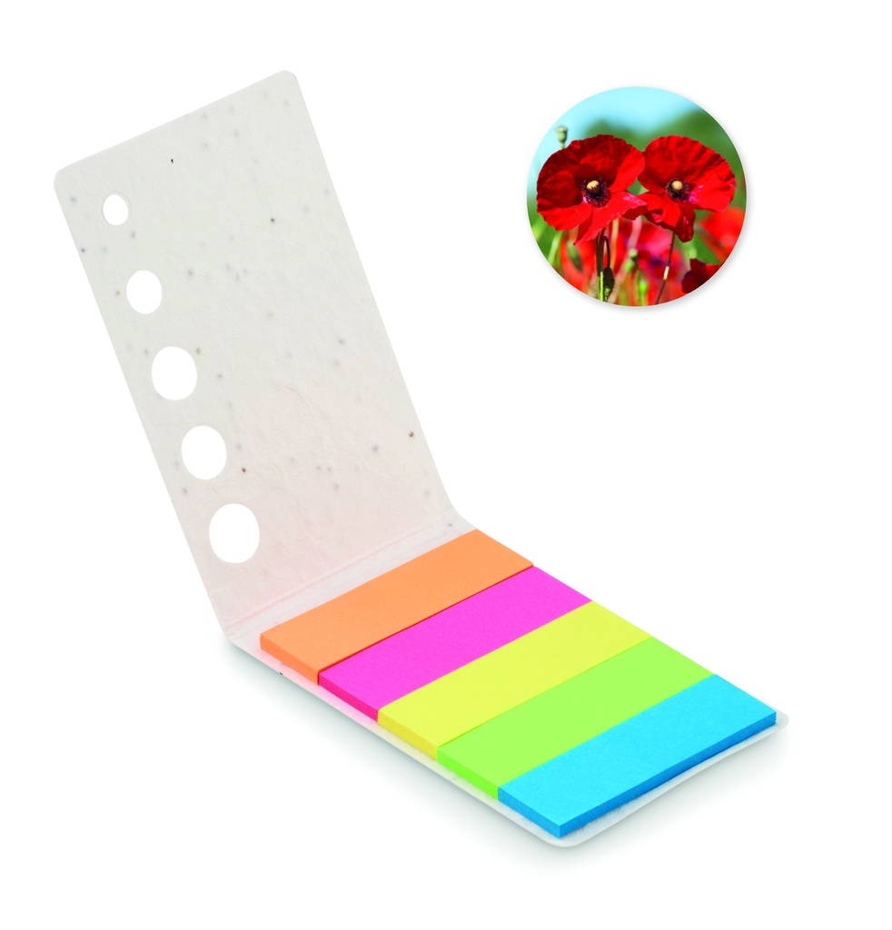 Karteczki samop. z nasionami MO6511-06 - Bialy