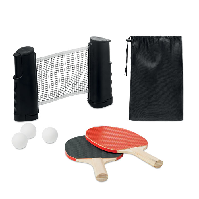Zestaw do tenisa stolowego MO6517-03 - Czarny