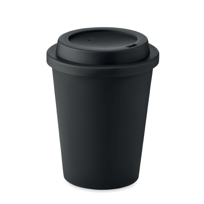 Kubek z podwojna scianka z PP MO6582-03 - Czarny