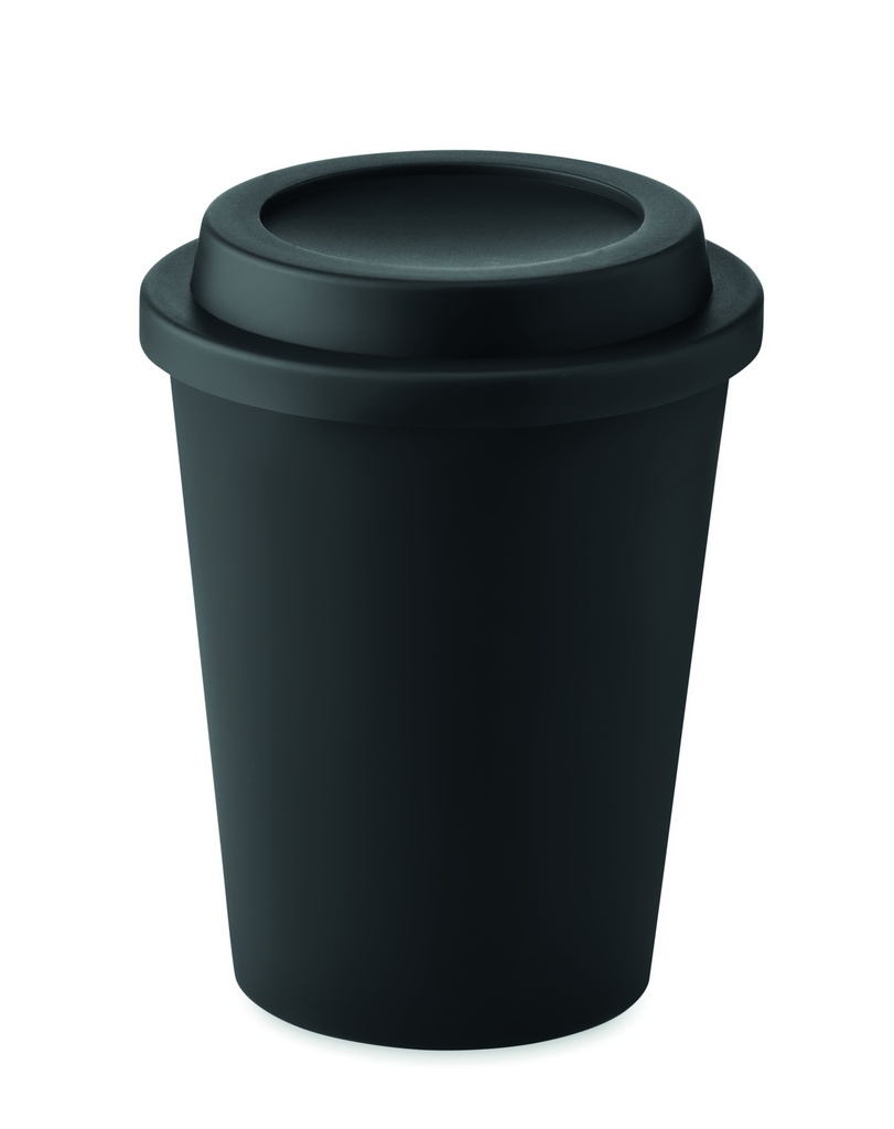 Kubek z podwojna scianka z PP MO6583-03 - Czarny