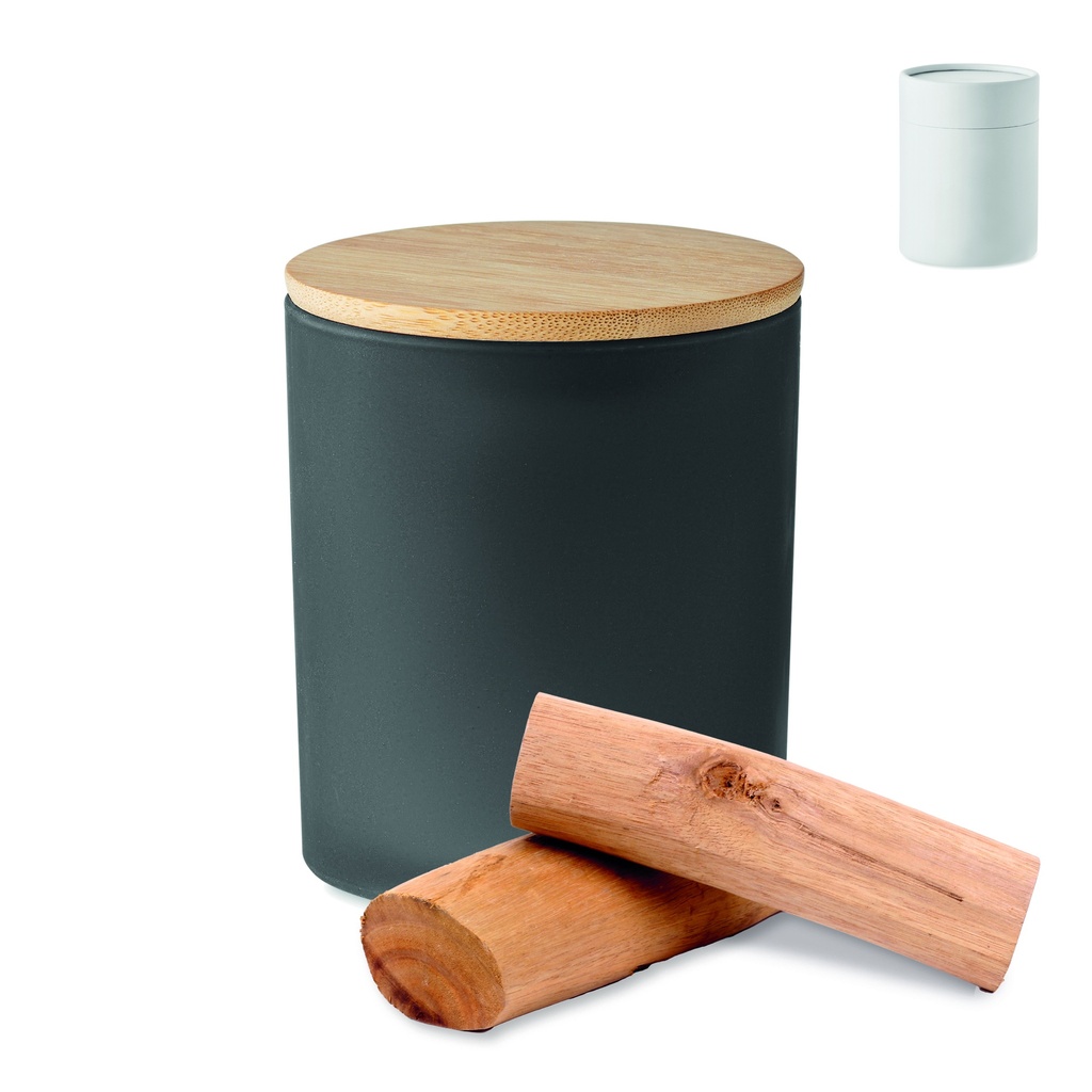 Świeca woskowa roślinna 200 gr - Czarny