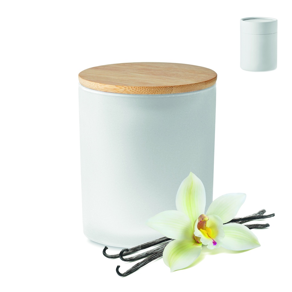 Świeca woskowa roślinna 200 gr - Bialy