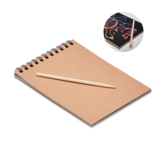 Notes z papierem typu zdrapka MO6699-40 - Drewna
