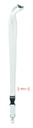 Smycz bawelniana 20mm MO6708-06 - Bialy