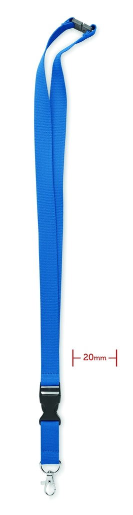 Smycz bawelniana 20mm MO6708-37 - Niebieski