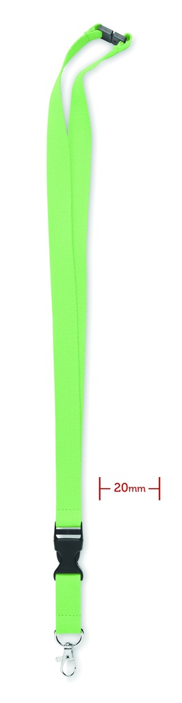 Smycz  bawelniana 20mm MO6708-48 - Limonka