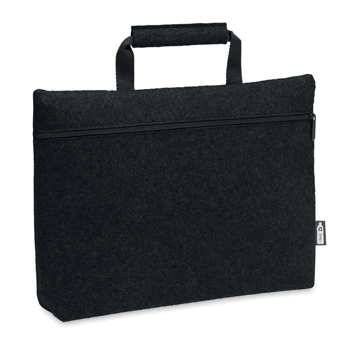 Torba na laptopa z filcu RPET MO6718-03 - Czarny
