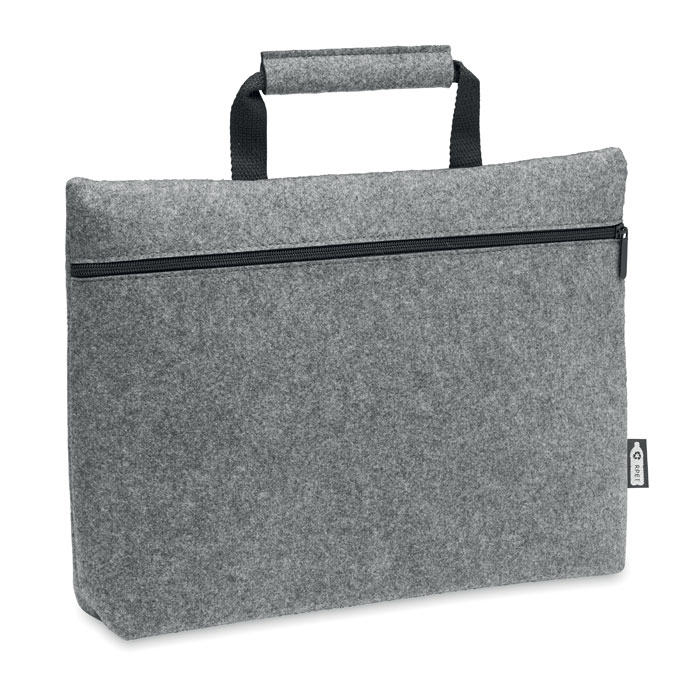 Torba na laptopa z filcu RPET MO6718-07 - Szary
