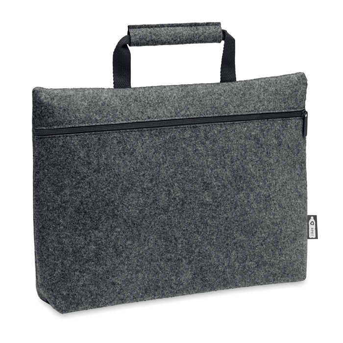 Torba na laptopa z filcu RPET MO6718-15 - Kamienny Szary