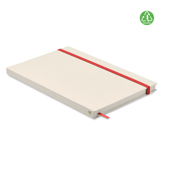 Zeszyt A5 karton z recyklingu MO6743-05 - Czerwony