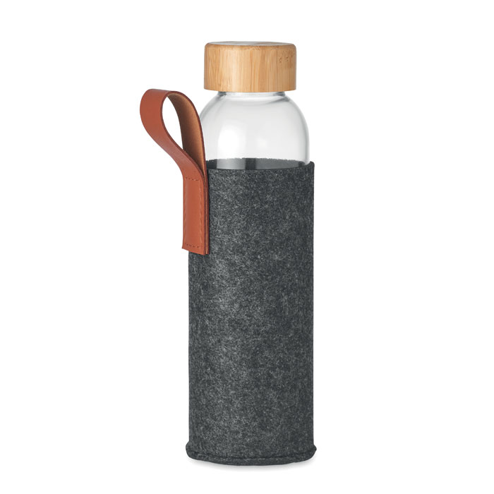 Szklana butelka 500 ml MO6800-15 - Kamienny Szary
