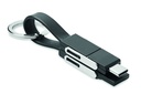 Brelok z kablem ladujacym 4w1 MO6820-03 - Czarny