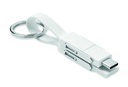 Brelok z kablem ladujacym 4w1 MO6820-06 - Bialy
