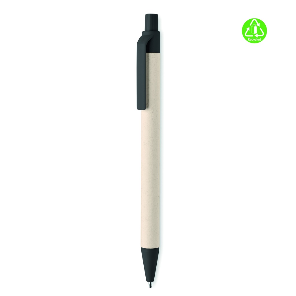 Dlugopis z kartonu po mleku MO6822-03 - Czarny