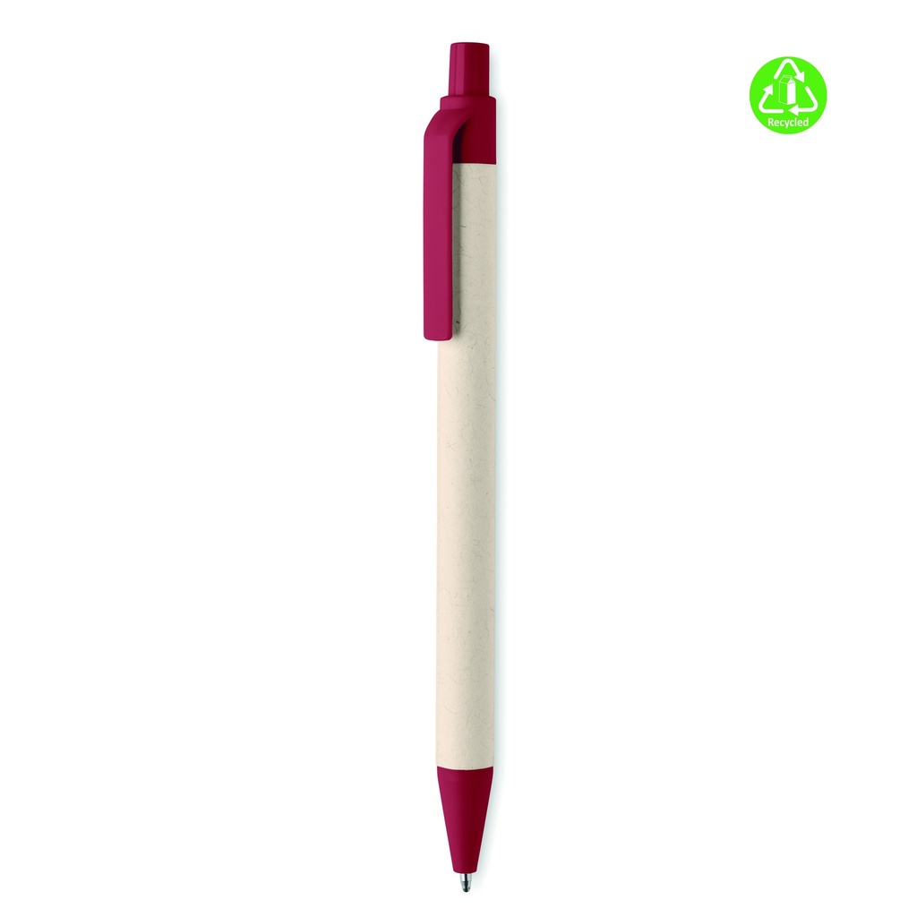 Dlugopis z kartonu po mleku MO6822-05 - Czerwony