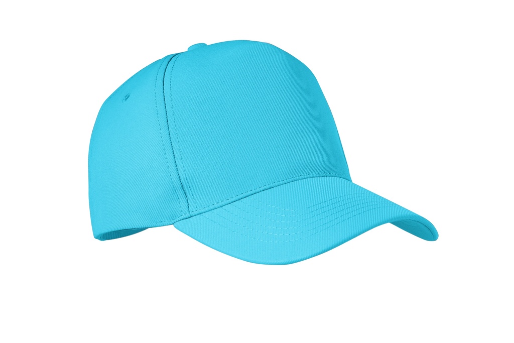 5-panel czapka z rpet 210g MO6831-12 - Turkusowy
