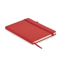 Notes A5 z recyklingowanego PU MO6835-05 - Czerwony