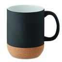 Ceramiczny kubek z korkiem MO6839-03 - Czarny