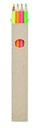 4 odblaskowe olowki w pudelku MO6836-99 - Wielokolorowy