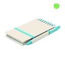 Notesy A6 z kartonu po mleku MO6837-12 - Turkusowy
