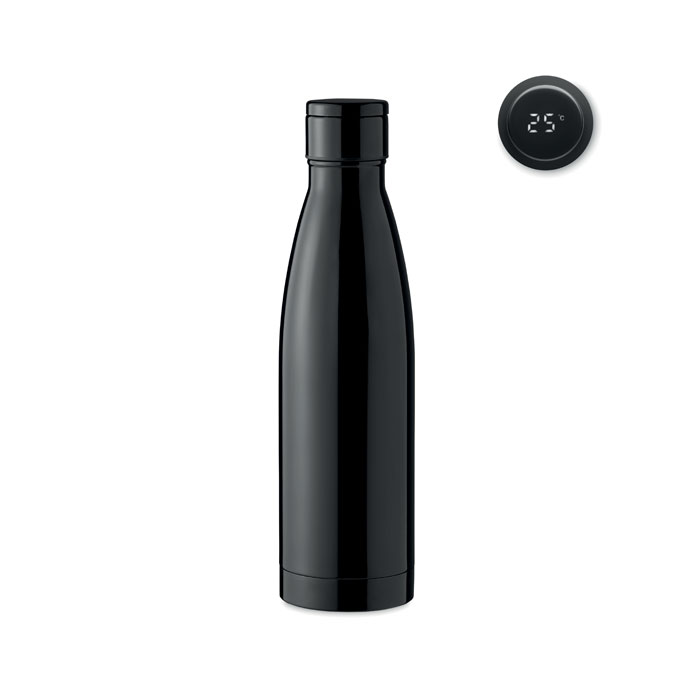 Butelka z termometrem 500ml MO6872-03 - Czarny