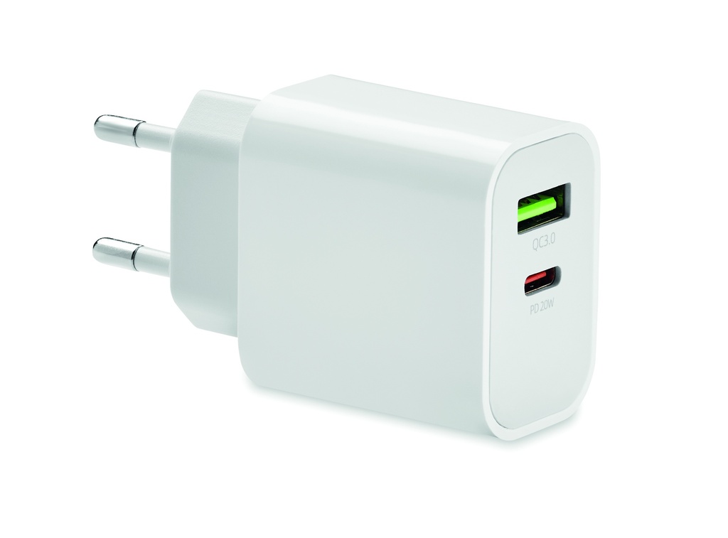 Ladowarka USB 18W 2 porty MO6879-06 - Bialy