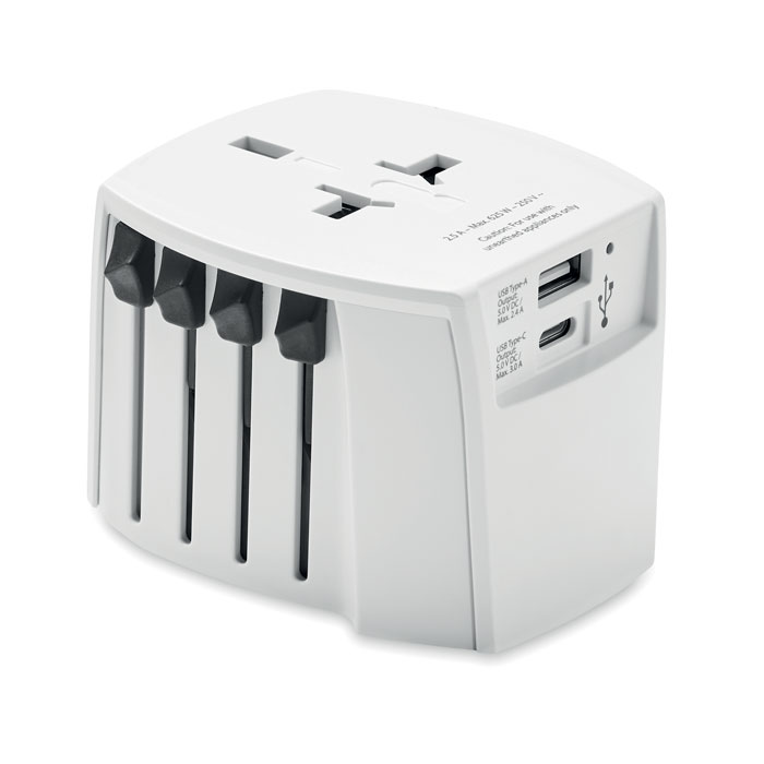 Skross MUV adapter USB A/C MO6880-06 - Bialy
