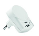 Ladowarka Euro USB (AC) 27W MO6883-06 - Bialy