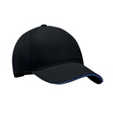 5-panel czapka z daszkiem 260 MO6875-81 - Czarny/Granatowy
