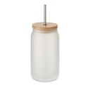 sloik sublimacyjny 400 ml MO6919-26 - Przezroczysty Bialy