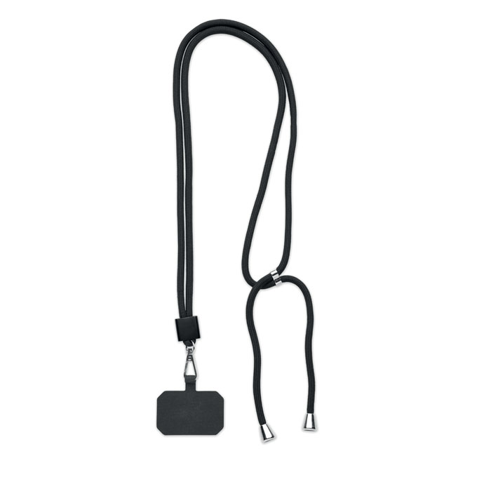 Smycz do telefonu z RPET MO6925-03 - Czarny