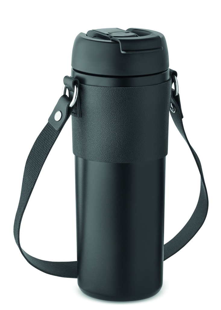 Kubek z podwojna scianka 700ml MO6971-03 - Czarny