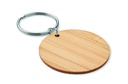 Okragly bambusowy brelok MO6977-40 - Drewna
