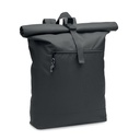 Plecak 600D RPET typu rolltop MO6998-03 - Czarny