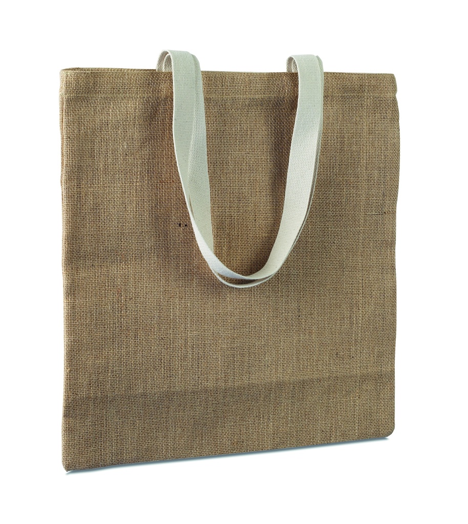Jutowa torba na zakupy MO7264-13 - Bezowy