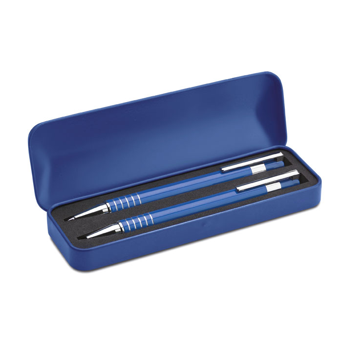 Zestaw pismienny w pudelku MO7323-04 - Niebieski