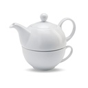 Zestaw do herbaty z dzbankiem MO7343-06 - Bialy