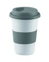 Ceramiczny kubek z przykrywka MO7683-07 - Szary