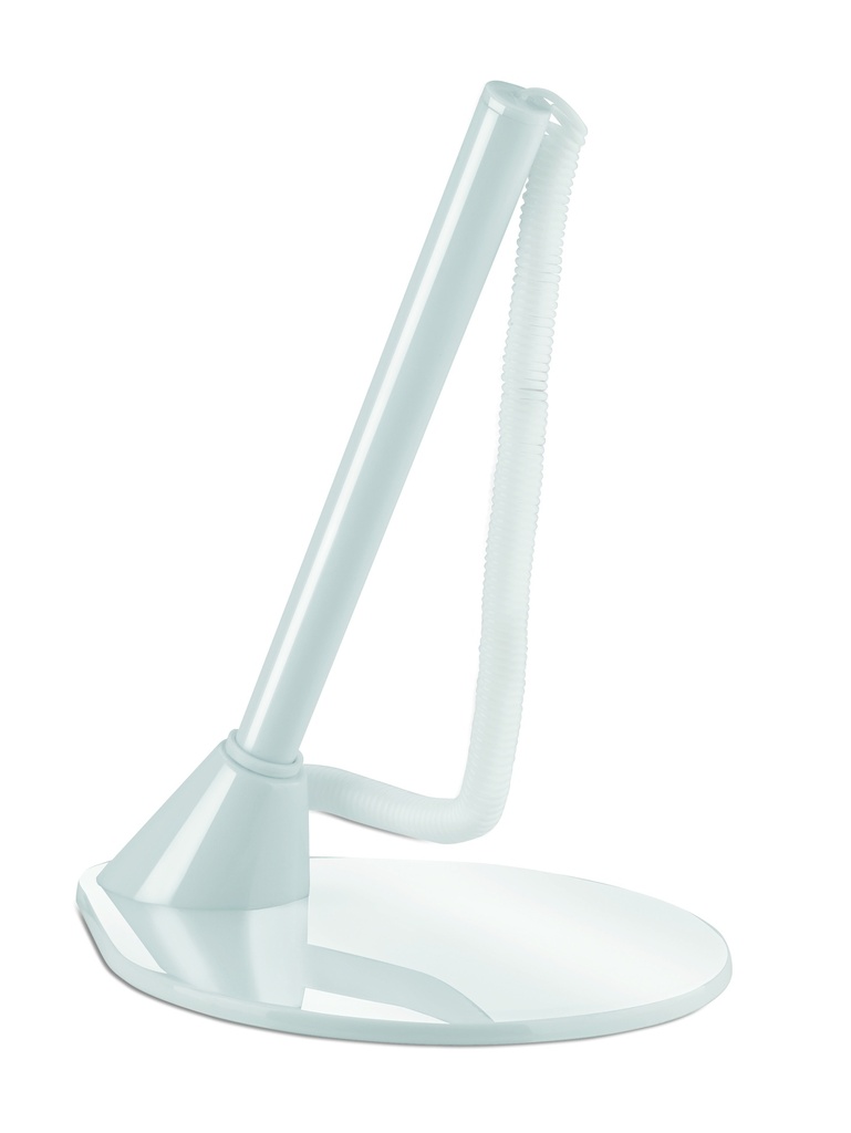 Dlugopis z podstawka, plastik MO7812-06 - Bialy