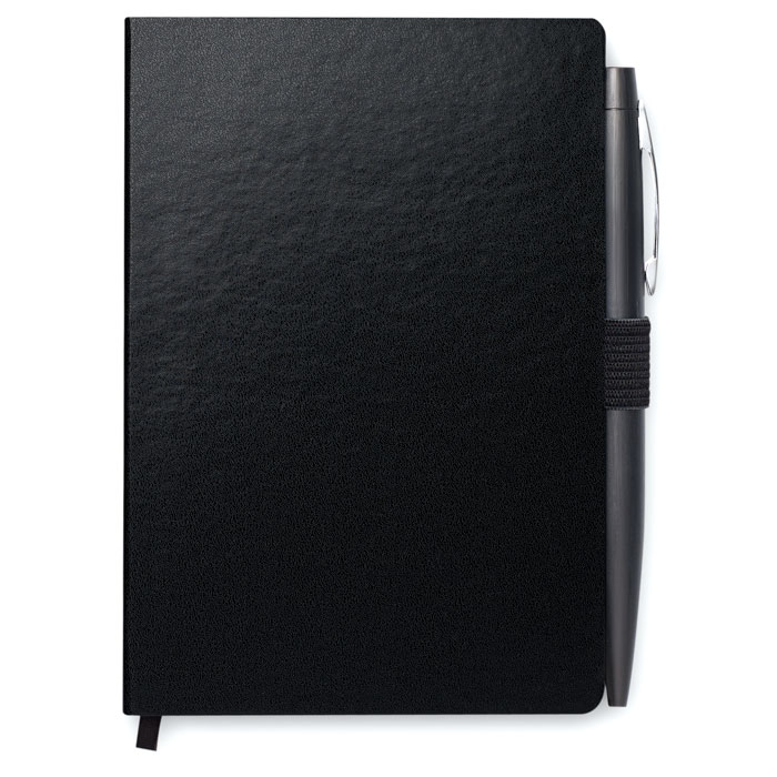 Notatnik formatu A6 z dlugopis MO8109-03 - Czarny