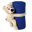 Koc polarowy z misiem. MO8252-04 - Niebieski