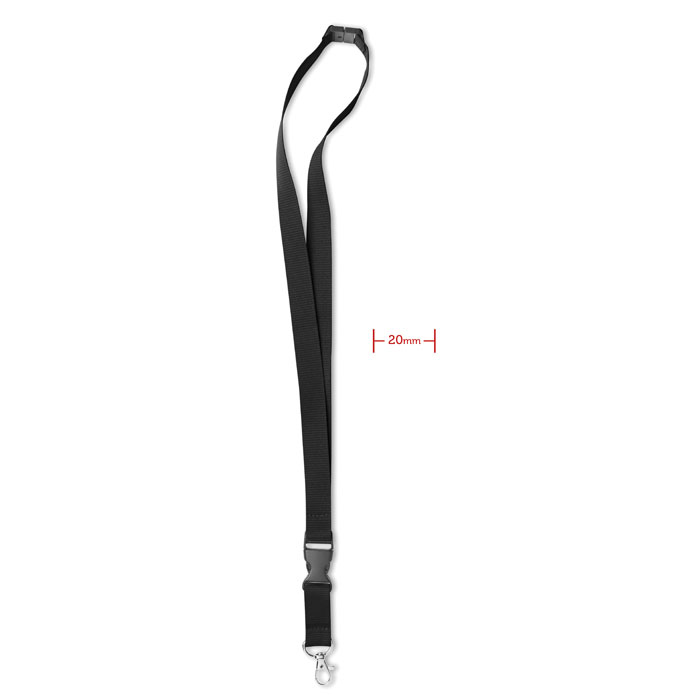 Smycz z metalowym zaczepem MO8595-03 - Czarny
