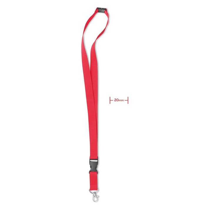 Smycz z metalowym zaczepem MO8595-05 - Czerwony