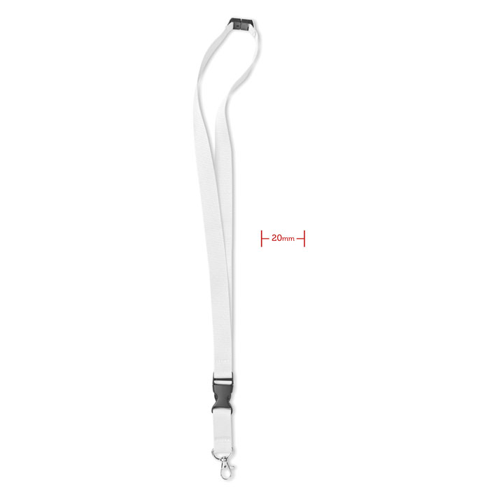 Smycz z metalowym zaczepem MO8595-06 - Bialy